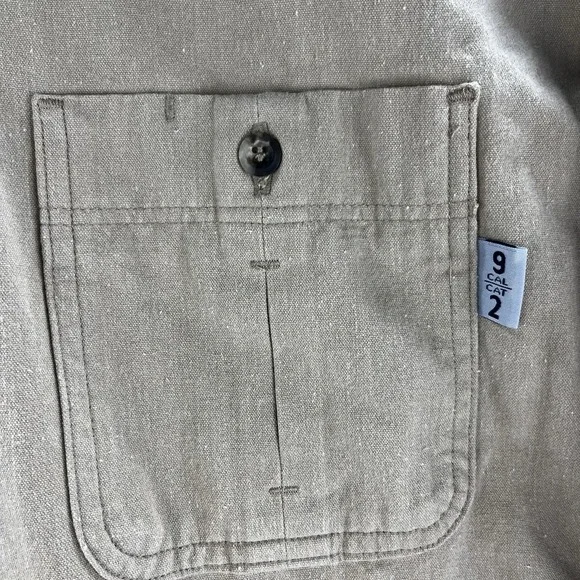 Tyndale Flame Resistant Work Jacket Shirt Size 3XL 9 CAL 2 CAT Khaki Tan Pocket - Picture 6 of 13